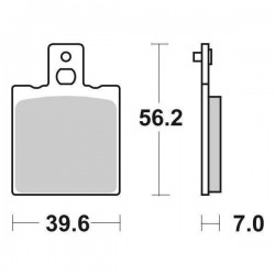 SET PASTIGLIE FRENO POSTERIORI SINTERIZZATE SBS 519 LS DUCATI MONSTER 620 I.E. (5 MARCE) 2002-2004