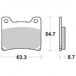 SET PASTIGLIE FRENO POSTERIORI SINTERIZZATE SBS 555 LS YAMAHA TDM 850 1999-2001