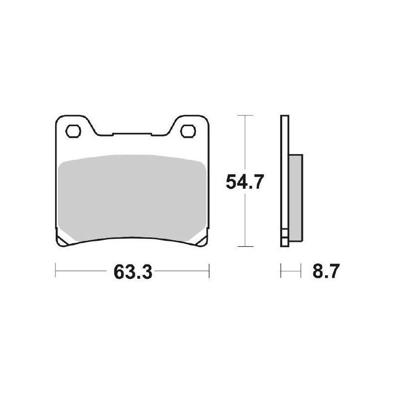 PASTILLAS DE FRENO TRASERAS SINTERIZADAS SBS 555 LS YAMAHA TDM 850 1999-2001