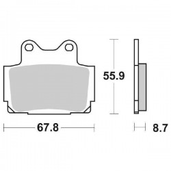 PASTILLAS DE FRENO TRASERAS SINTERIZADAS SBS 570 LS YAMAHA FAZER 600 2002-2003