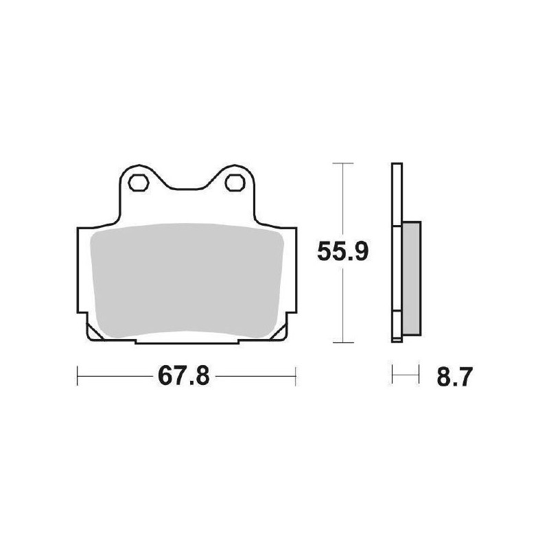 PASTILLAS DE FRENO TRASERAS SINTERIZADAS SBS 570 LS YAMAHA FAZER 600 2002-2003