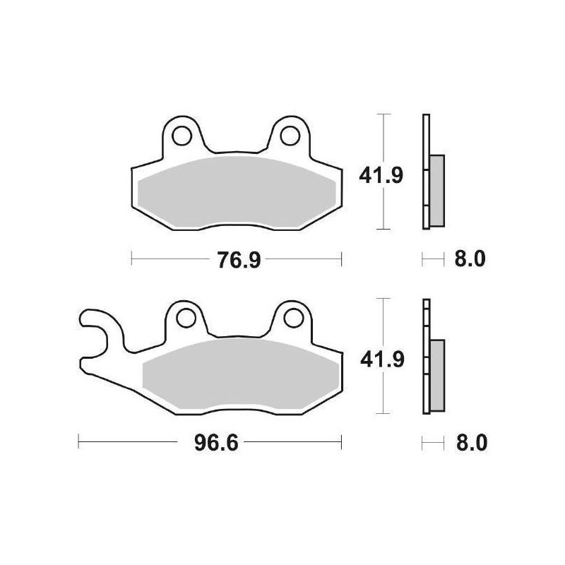 SET PASTIGLIE FRENO POSTERIORI SINTERIZZATE SBS 611 LS TRIUMPH BONNEVILLE T120 2016-2020