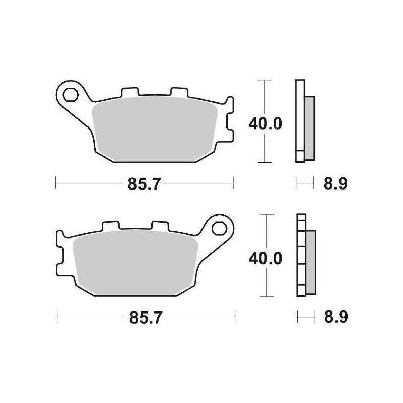 PASTILLAS DE FRENO TRASERAS SINTERIZADAS SBS 657 LS YAMAHA R6 2003-2004