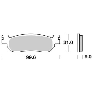 SINTER BREMSBELÄGE HINTEN SBS 728 LS YAMAHA R6 2001-2002