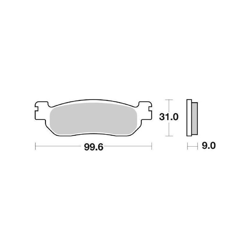 SINTER BREMSBELÄGE HINTEN SBS 728 LS YAMAHA R6 2001-2002
