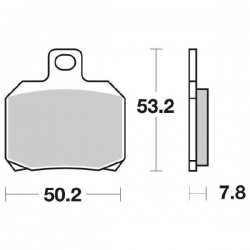SET PASTIGLIE FRENO POSTERIORI SINTERIZZATE SBS 730 LS DUCATI 1098 R 2008-2010