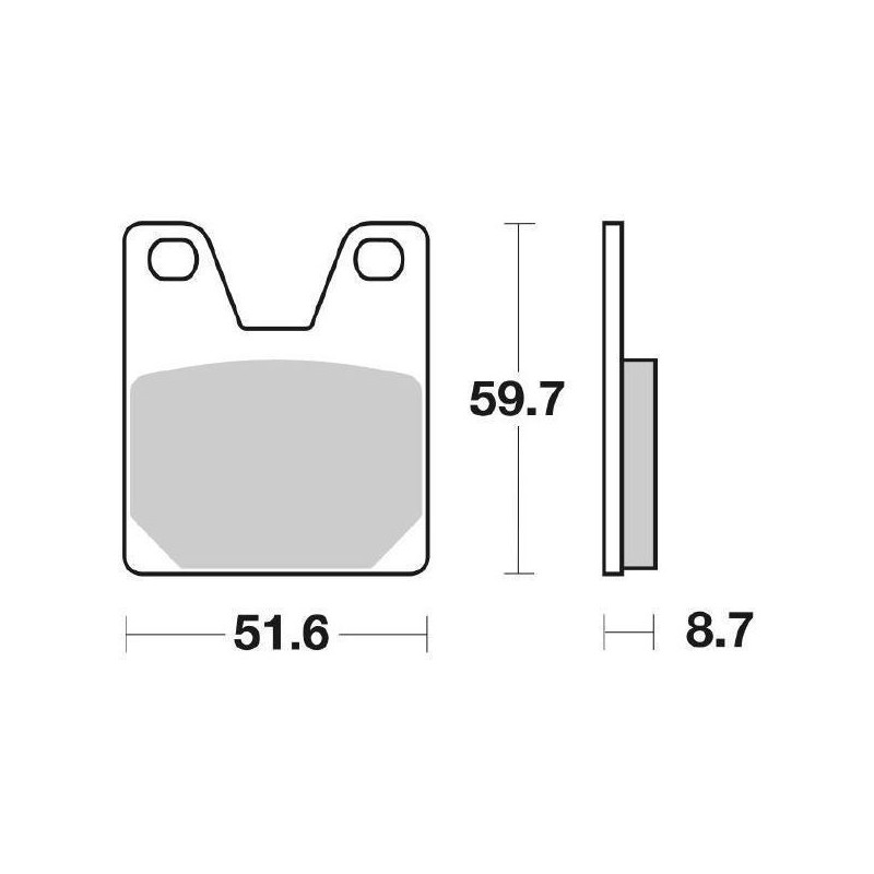 SET PASTIGLIE FRENO POSTERIORI SINTERIZZATE SBS 733 LS YAMAHA R1 2000-2001