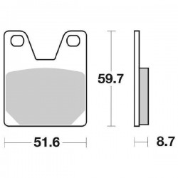 SINTER BREMSBELÄGE HINTEN SBS 733 LS YAMAHA R1 1998-1999