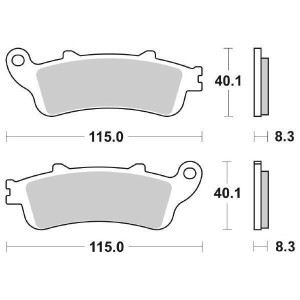 SINTERED REAR BRAKE PADS SET SBS 736 LS HONDA VFR 800 1998-1999