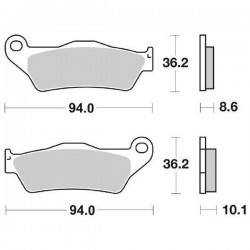 SET PASTIGLIE FRENO POSTERIORI SINTERIZZATE SBS 742 LS BMW K 1200 R 2005-2008