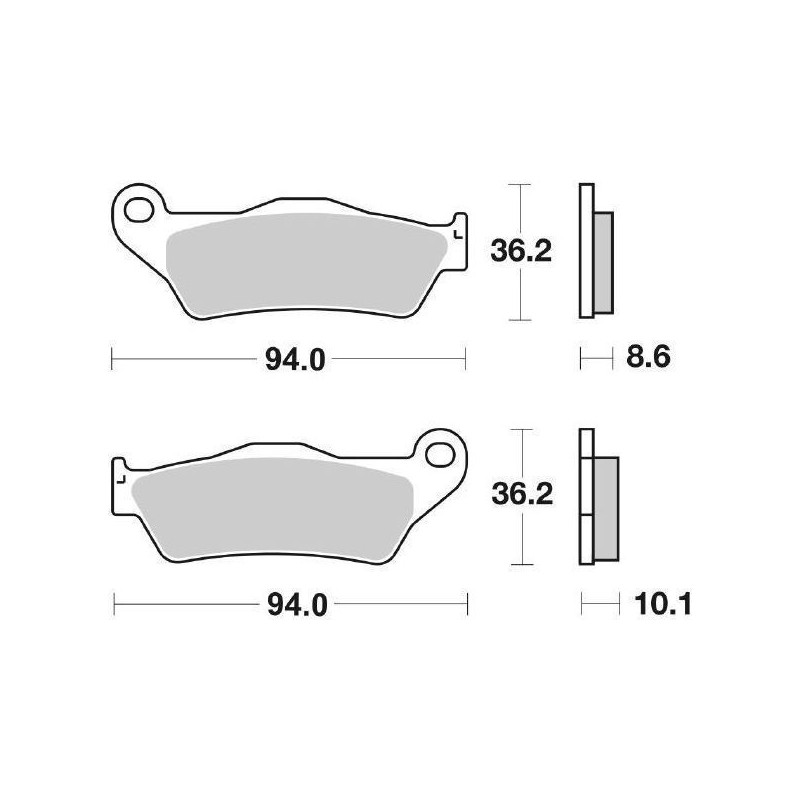 SET PASTIGLIE FRENO POSTERIORI SINTERIZZATE SBS 742 LS BMW R 1200 R 2005-2008