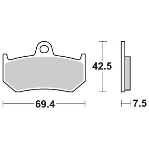 SET PASTIGLIE FRENO POSTERIORI SINTERIZZATE SBS 763 LS MV AGUSTA BRUTALE 910 R