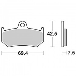 SET PASTIGLIE FRENO POSTERIORI SINTERIZZATE SBS 763 LS MV AGUSTA BRUTALE 990 R 2010