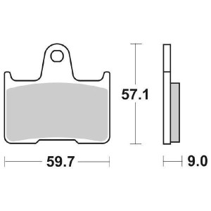 SET PASTIGLIE FRENO POSTERIORI SINTERIZZATE SBS 765 LS SUZUKI GSX-R 600 2004-2005