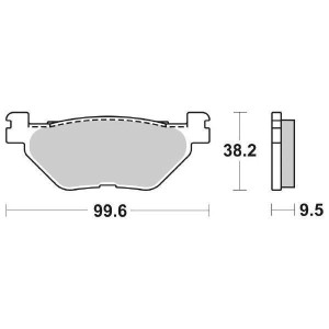 SET PASTIGLIE FRENO POSTERIORI SINTERIZZATE SBS 769 LS YAMAHA TDM 900 2002-2013