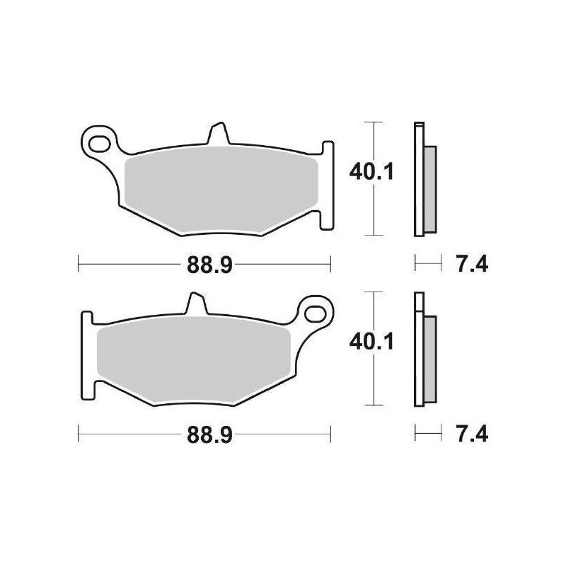 SET PASTIGLIE FRENO POSTERIORI SINTERIZZATE SBS 833 LS SUZUKI B-KING 2008-2015