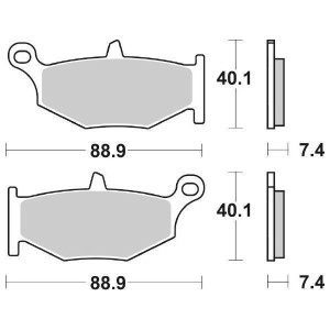 SET PASTIGLIE FRENO POSTERIORI SINTERIZZATE SBS 833 LS SUZUKI GSR 600 2006-2010