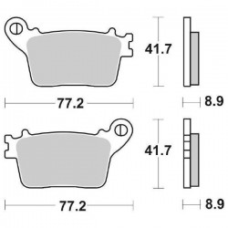 SET PASTIGLIE FRENO POSTERIORI SINTERIZZATE SBS 834 LS HONDA CBR 1000 RR 2017-2019