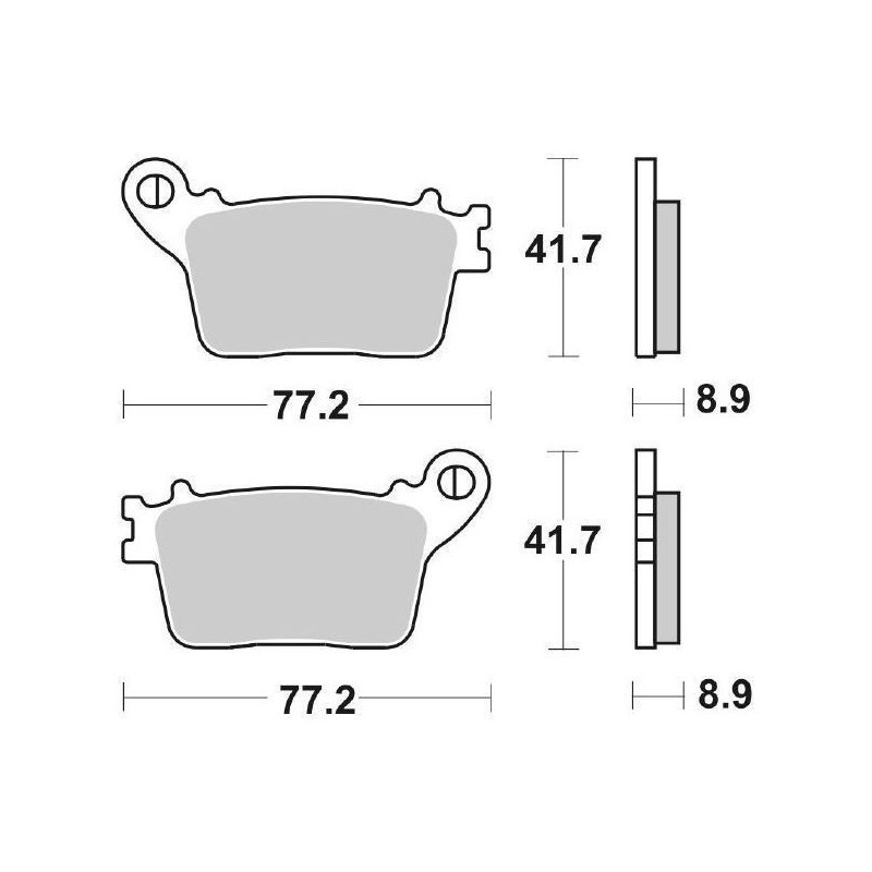 PASTILLAS DE FRENO TRASERAS SINTERIZADAS SBS 834 LS KAWASAKI ZX-10R 2016-2020