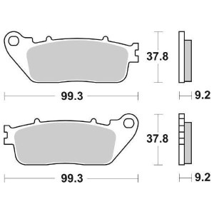 SINTERED REAR BRAKE PADS SET SBS 862 LS HONDA VFR 1200 F 2010-2015
