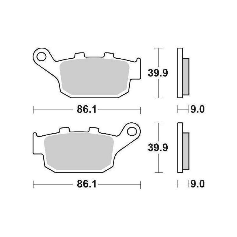 SINTERED REAR BRAKE PADS SET SBS 881 LS HONDA CBR 500 R 2013-2015