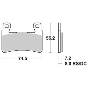 DUAL CARBON SBS 734 DC FRONT PADS BRAKE SET HONDA CBR 600 RR 2003-2004