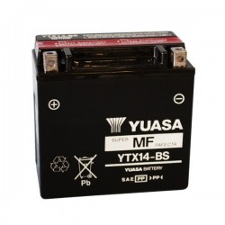 BATTERIA YUASA YTX14-BS SENZA MANUTENZIONE CON ACIDO A CORREDO TRIUMPH SPEED TRIPLE 1050 2011-2015