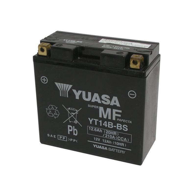 BATERIA PRECARGADA SELLADA YUASA YT14B-BS YAMAHA FAZER 1000 2001-2005