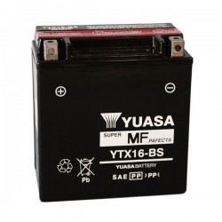 BATTERIA YUASA YTX16-BS SENZA MANUTENZIONE CON ACIDO A CORREDO TRIUMPH TIGER 800 2011-2014