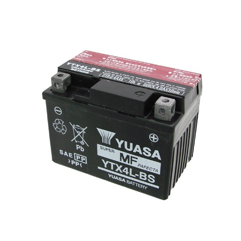 YUASA YTX4L-BS BATTERIE OHNE WARTUNG MIT SÄURE KTM EXC 300 2T 2008-2011