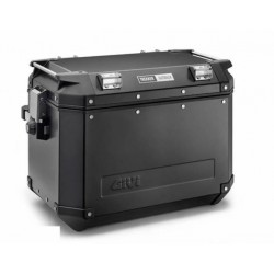 PAIR OF GIVI TREKKER OUTBACK BLACK LINE 48/37 LITER MONOKEY SIDE CASES, WITH ALUMINUM STRUCTURE