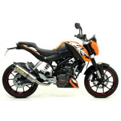 ARROW THUNDER EXHAUST KTM DUKE 125 2011-2016, TITANIUM/CARBON, DEKAT