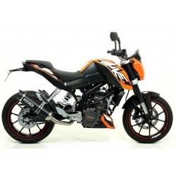 ARROW THUNDER EXHAUST KTM DUKE 125 2011-2016, DARK ALUMINUM/CARBON, DEKAT