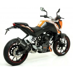 ARROW THUNDER EXHAUST KTM DUKE 125 2011-2016, DARK ALUMINUM/CARBON, DEKAT