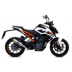 ARROW THUNDER EXHAUST KTM DUKE 125 2017-2020, TITANIUM/CARBON, APPROVED