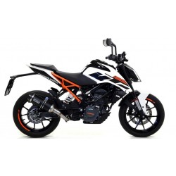 ARROW THUNDER EXHAUST KTM DUKE 125 2017-2020, DARK ALUMINUM/CARBON, APPROVED