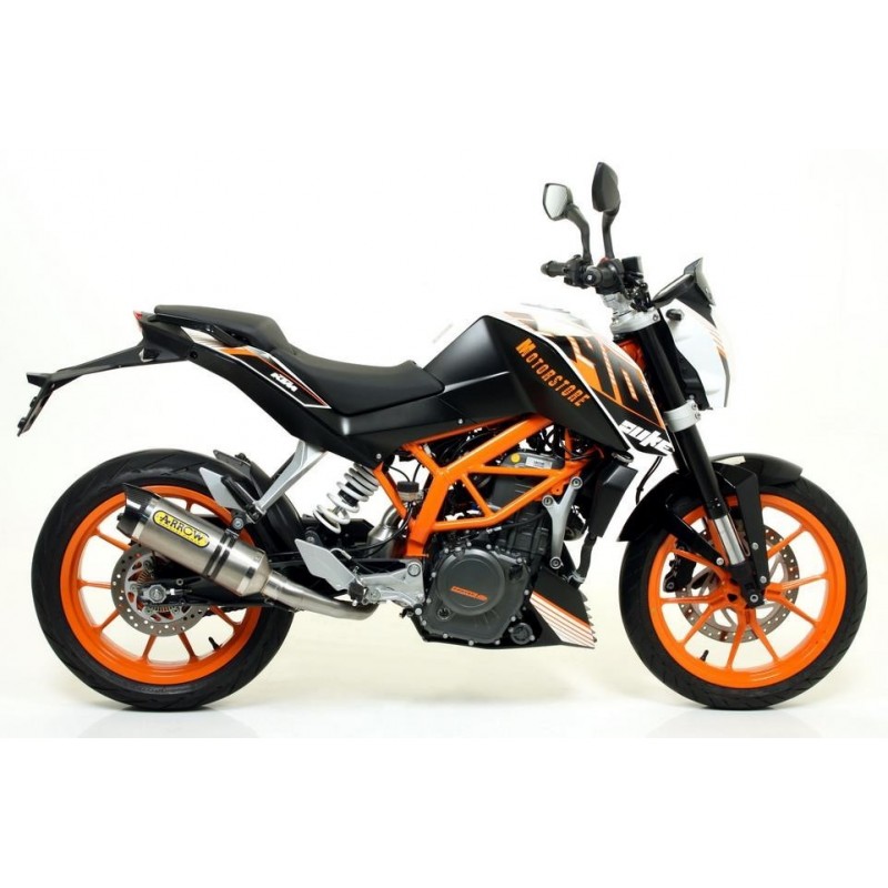 TERMINALE ARROW THUNDER KTM 390 DUKE 2013-2016, TITANIO/CARBONIO, DEKAT