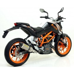 TERMINALE ARROW THUNDER KTM 390 DUKE 2013-2016, TITANIO/CARBONIO, DEKAT