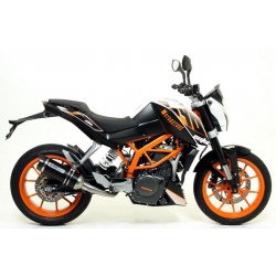 TERMINALE ARROW THUNDER KTM 390 DUKE 2013-2016, ALLUMINIO DARK/CARBONIO, DEKAT