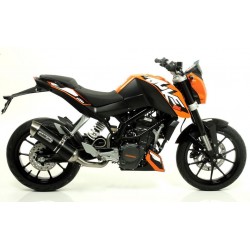 TERMINALE ARROW THUNDER KTM DUKE 200 2011-2016, ALLUMINIO DARK/ACCIAIO, CATALIZZATO