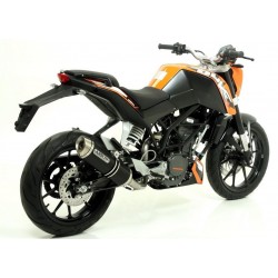 TERMINALE ARROW THUNDER KTM DUKE 200 2011-2016, ALLUMINIO DARK/ACCIAIO, CATALIZZATO