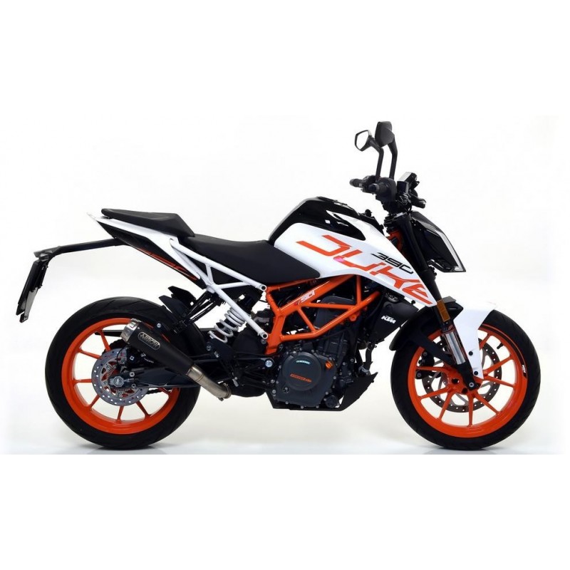 TERMINALE ARROW PRO-RACE KTM 390 DUKE 2017-2020, ACCIAIO DARK, OMOLOGATO