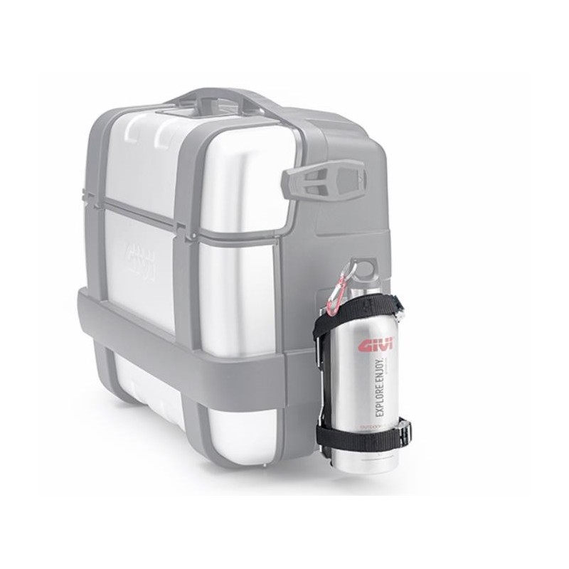 SOPORTE DE ACERO INOXIDABLE PARA BOTELLAS GIVI PARA GIVI TREKKER TRK46 / TRK33