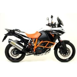 ARROW MAXI RACE-TECH EXHAUST KTM 1190 ADVENTURE R 2013-2016, TITANIUM/CARBON, APPROVED