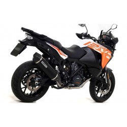 ARROW MAXI RACE-TECH EXHAUST KTM 1290 SUPER ADVENTURE R 2017-2020, DARK ALUMINUM/CARBON, APPROVED