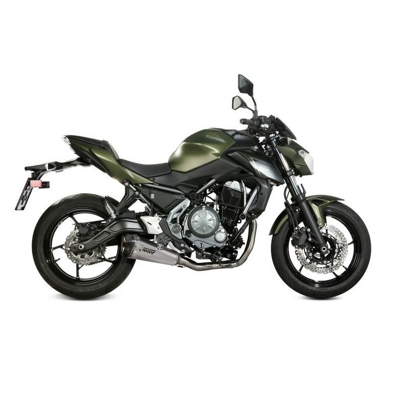 IMPIANTO DI SCARICO COMPLETO MIVV DELTA RACE KAWASAKI Z 650 2017-2019, DEKAT ACCIAIO/CARBONIO