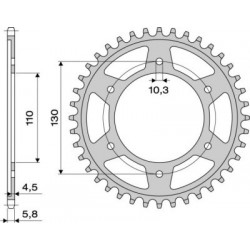 ALUMINIUM-KETTENRAD FÜR KETTE 520 SUZUKI GSX-R 1000 2017-2020, GSX-R 1000 R 2017-2020