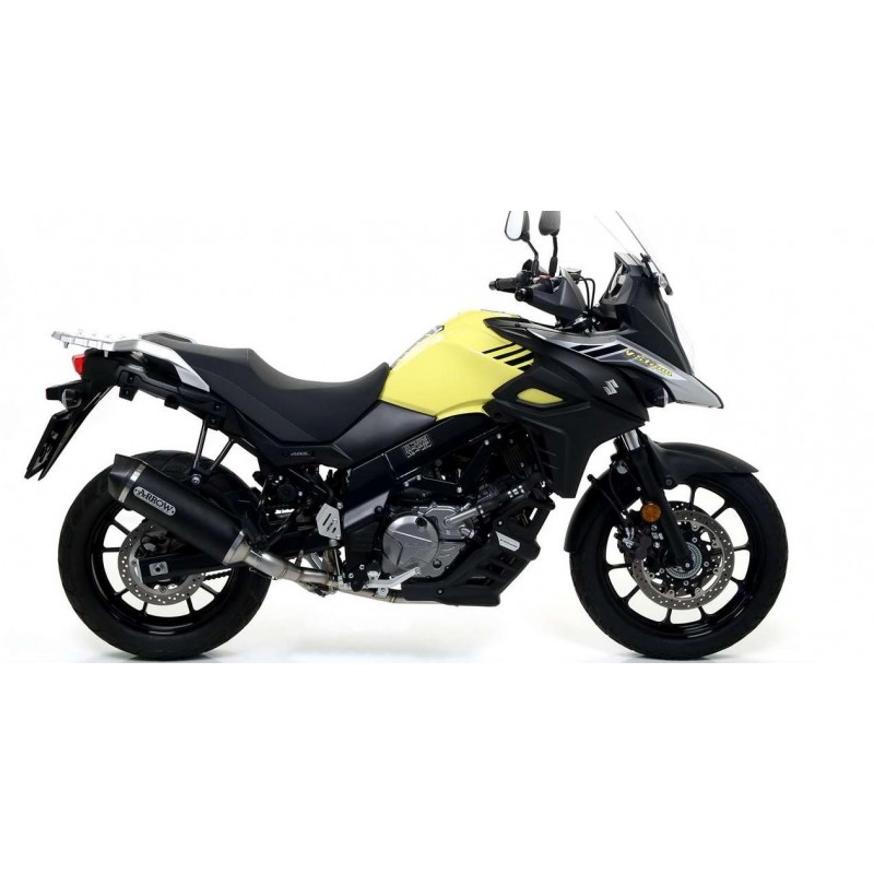 ARROW RACE-TECH FULL EXHAUST SYSTEM SUZUKI V-STROM 650 2017-2020, DARK ALUMINUM/CARBON, CATALYTIC