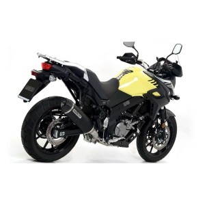 ARROW RACE-TECH FULL EXHAUST SYSTEM SUZUKI V-STROM 650 2017-2020, DARK ALUMINUM/CARBON, CATALYTIC
