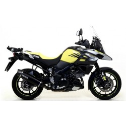 TERMINALE ARROW MAXI RACE-TECH SUZUKI V-STROM 1000 2017-2019, ALLUMINIO DARK/CARBONIO, OMOLOGATO